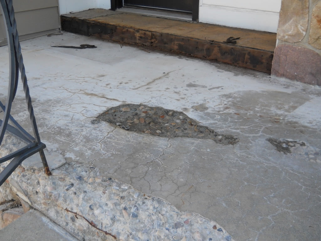 Hill porch repair before